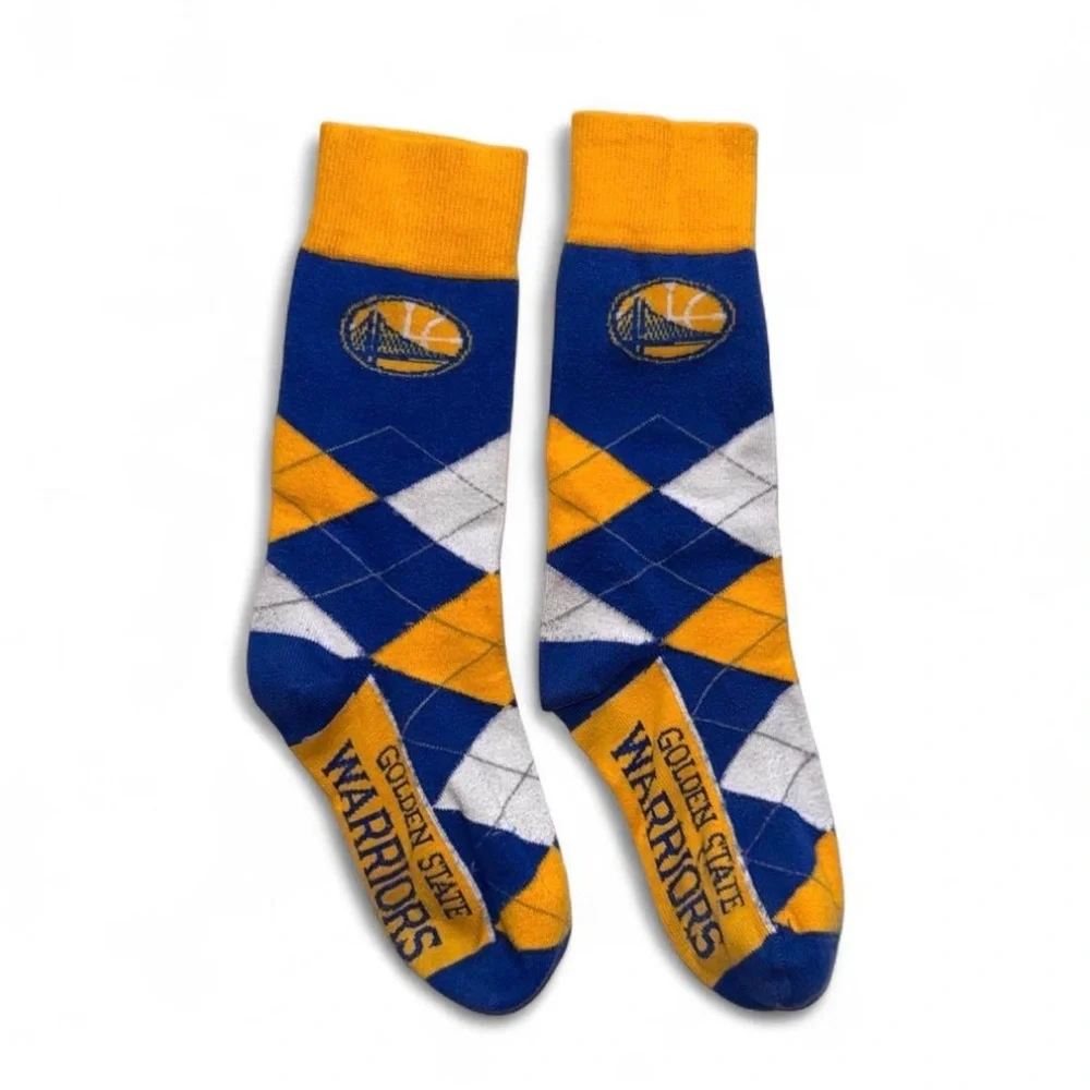 Golden State Warriors Kids Argyle Crew Socks - Boys Small